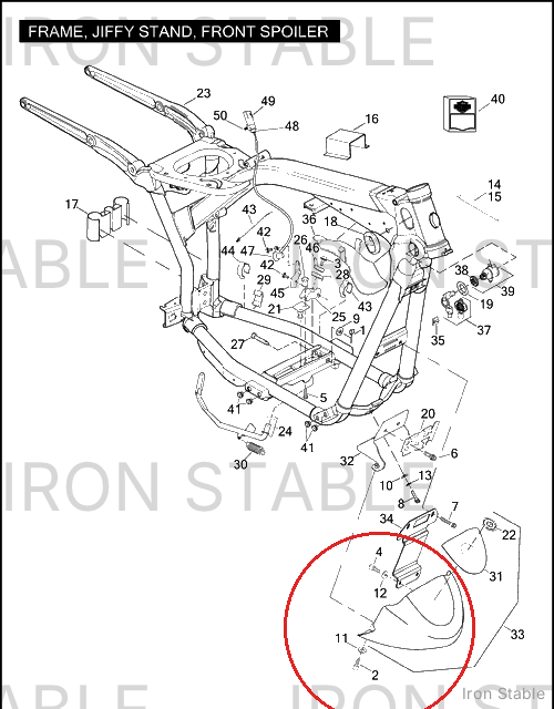 Harley-Davidson Spoiler, Front, Fxdse2, Candy Co