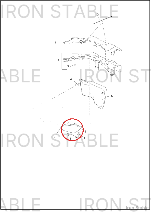 Harley-Davidson Air Deflector, Rh, Mid-Frame