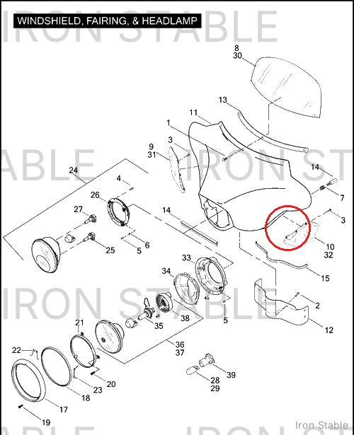 Harley-Davidson Air Deflector, Lh/Dark Smk'd