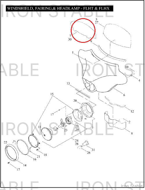Harley-Davidson Wind Delector Assembly, Hdi