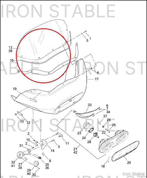 Harley-Davidson Trim Strip, W'shld