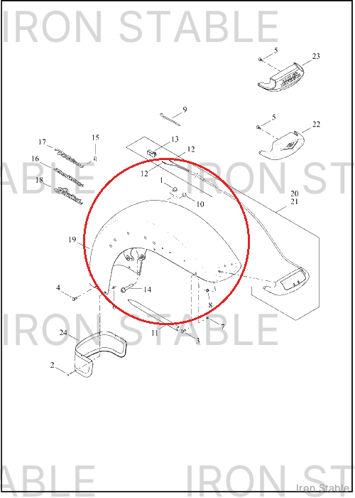 Harley-Davidson Fender, Front(Sub-Assembly)