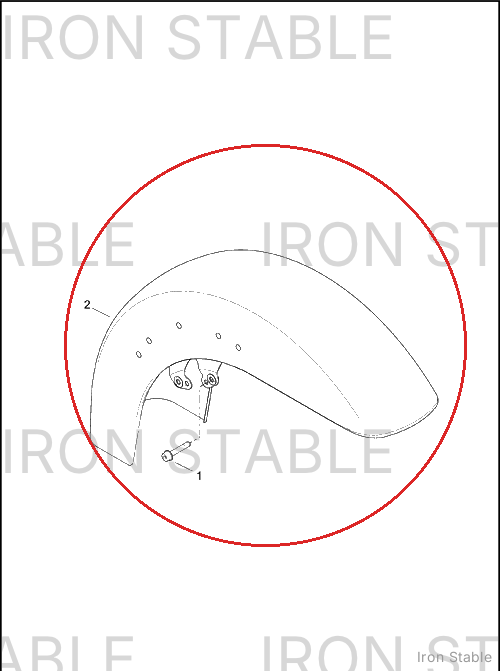 Harley-Davidson Fender, Front, Pntd