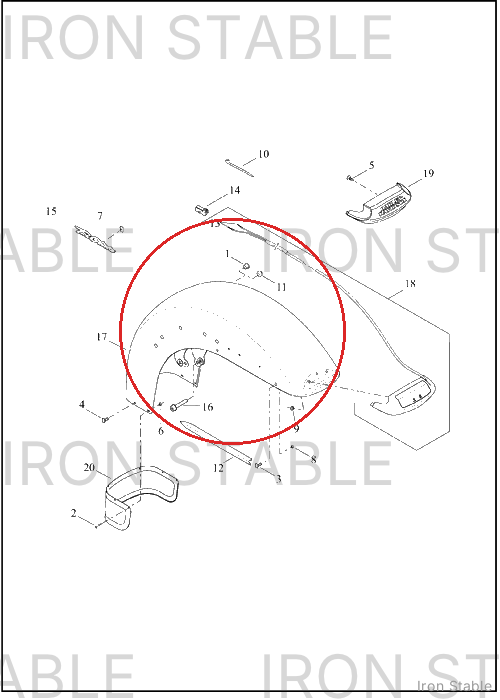 Harley-Davidson Fender, Front, Pnstrp