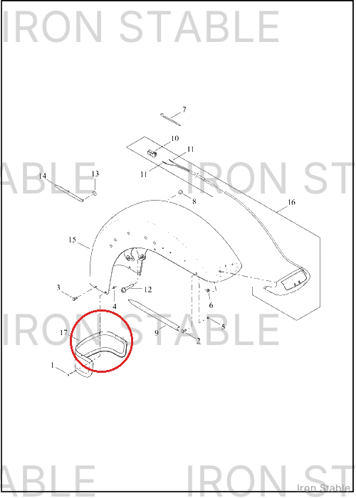 Harley-Davidson Fender, Fr, Sld