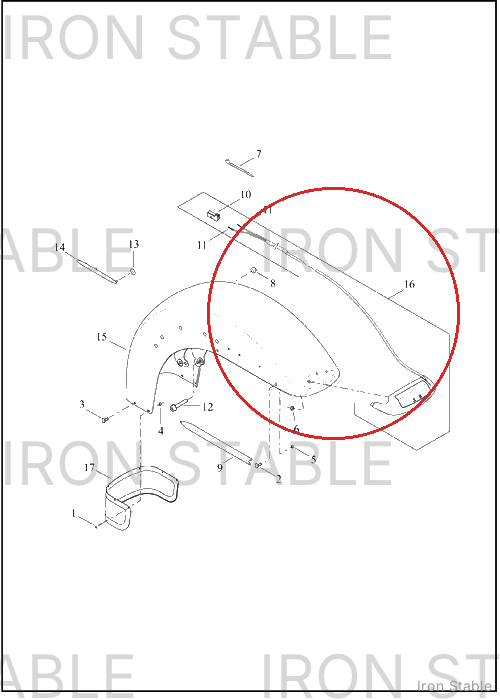 Harley-Davidson Fender, Fr, Sld