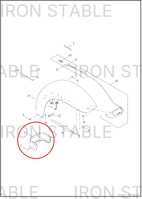 Harley-Davidson Fender, Fr, Sld