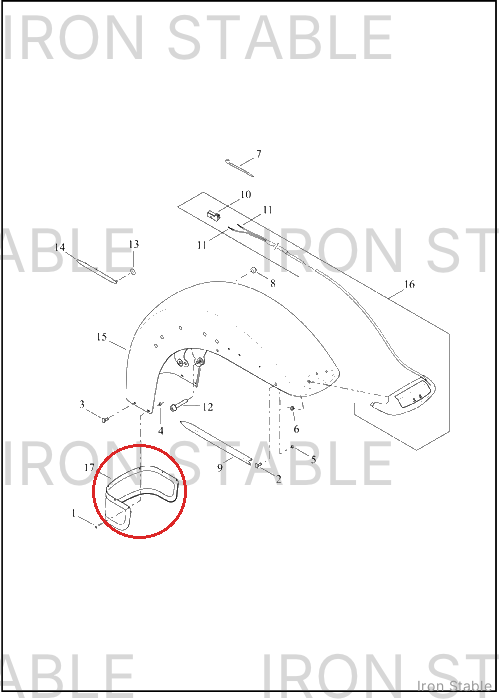 Harley-Davidson Fender, Fr, Sld