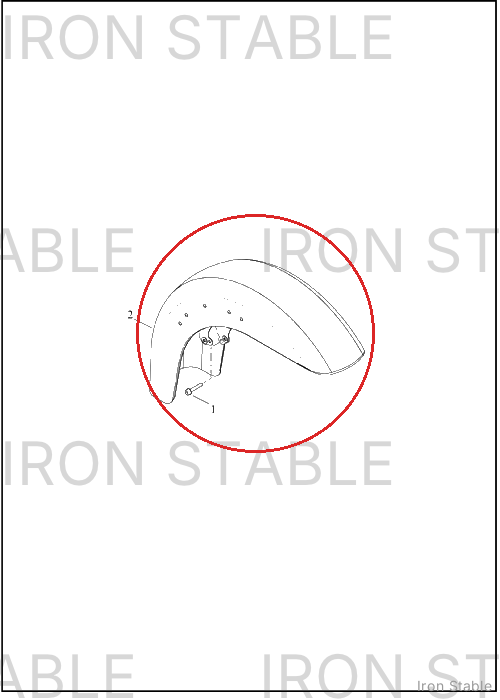 Harley-Davidson Fender, Fr, Sld