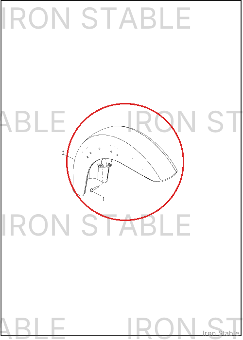Harley-Davidson Fender, Fr, Sld