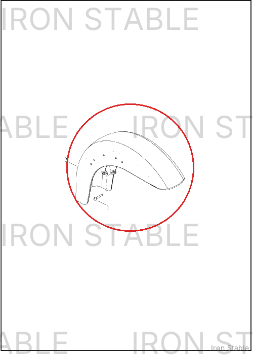 Harley-Davidson Fender, Fr, Sld