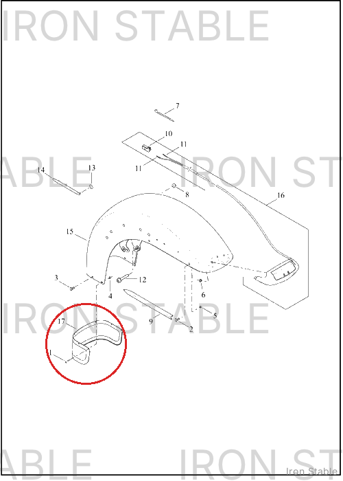 Harley-Davidson Fender, Fr, Sld