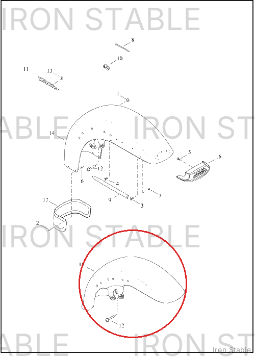 Harley-Davidson Fender, Fr, Sub-Assembly, Prime