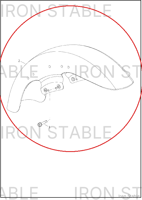 Harley-Davidson Fender, Fr, Sub-Assembly, Solid