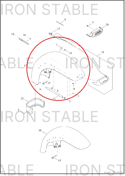 Harley-Davidson Fender, Fr, Sub-Assembly, Pnstrp