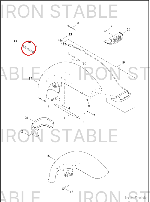 Harley-Davidson Fender, Fr, Sub-Assembly, Pnstrp