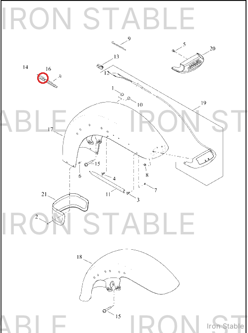 Harley-Davidson Fender, Fr, Sub-Assembly, Pnstrp