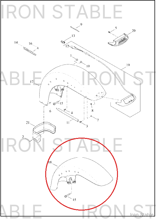 Harley-Davidson Fender, Fr, Sub-Assembly, Pnstrp