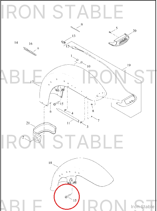 Harley-Davidson Fender, Fr, Sub-Assembly, Pnstrp