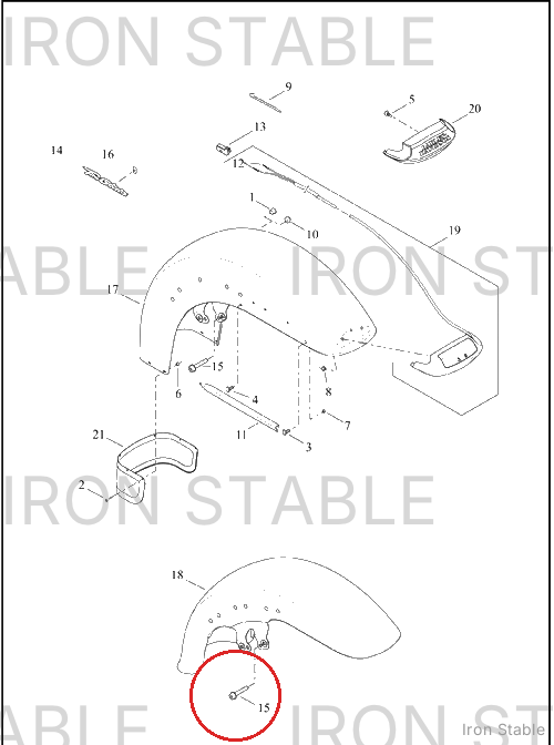 Harley-Davidson Fender, Fr, Sub-Assembly, Pnstrp