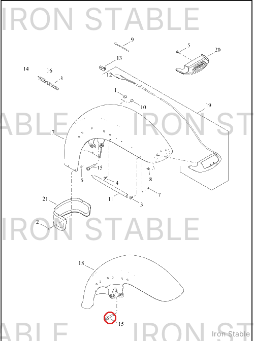 Harley-Davidson Fender, Fr, Sub-Assembly, Pnstrp