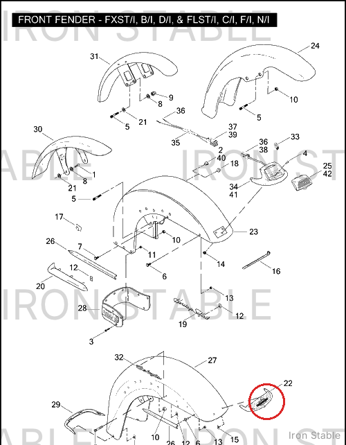 Harley-Davidson Fender Tip, Front