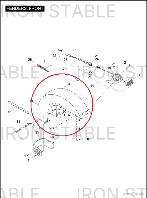 Harley-Davidson Fender Assembly Front