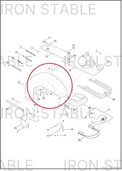 Harley-Davidson Fender Assembly, Front, W/Nameplt Holes