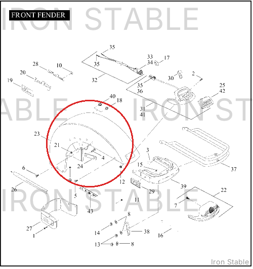 Harley-Davidson Fender Assembly, Front
