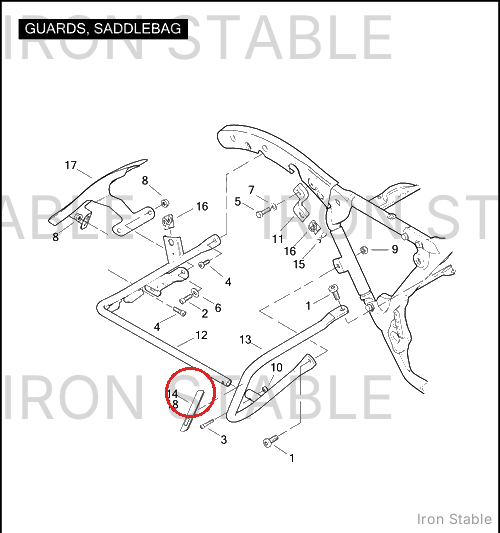 Harley-Davidson Reflector, Rh/Red
