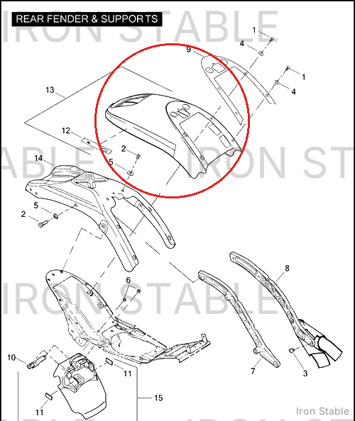 Harley-Davidson Skin Assembly, Rr Fndr