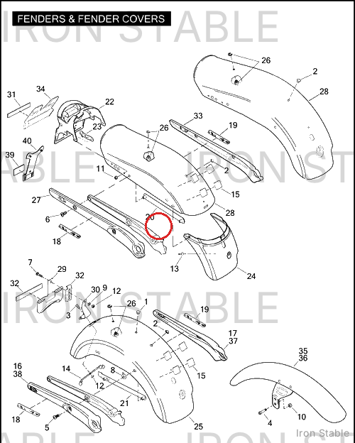 Harley-Davidson Bracket, Mounting, Rear Fender
