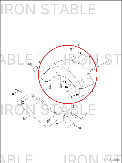 Harley-Davidson Fender Assembly, Rr