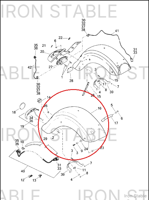 Harley-Davidson Fender, Rr, Sub-Assembly, Primed