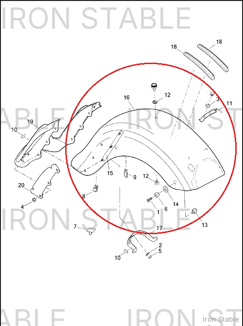Harley-Davidson Fender Assembly, Rr/Pntd, Hdi