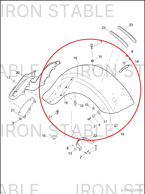 Harley-Davidson Fender Assembly, Rr, Pntd, Hdi