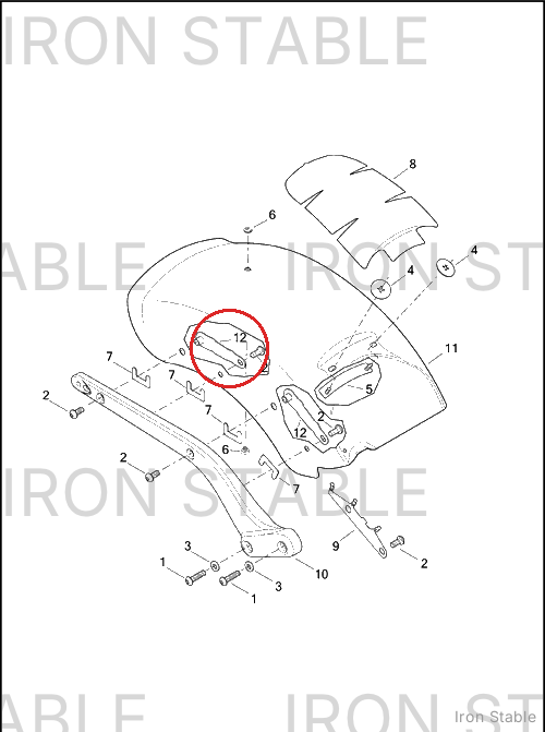 Harley-Davidson Bracket, Rr Fender Mounting