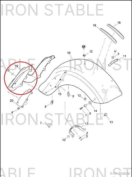 Harley-Davidson Fascia, Rf, Trbl Org