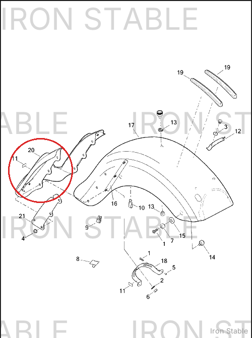 Harley-Davidson Fascia, Rr Fndr, Solid