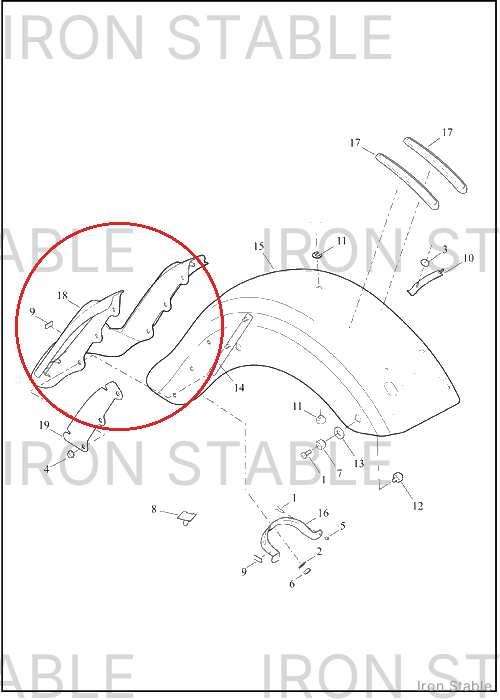 Harley-Davidson Tailsection, Fascia, Sld