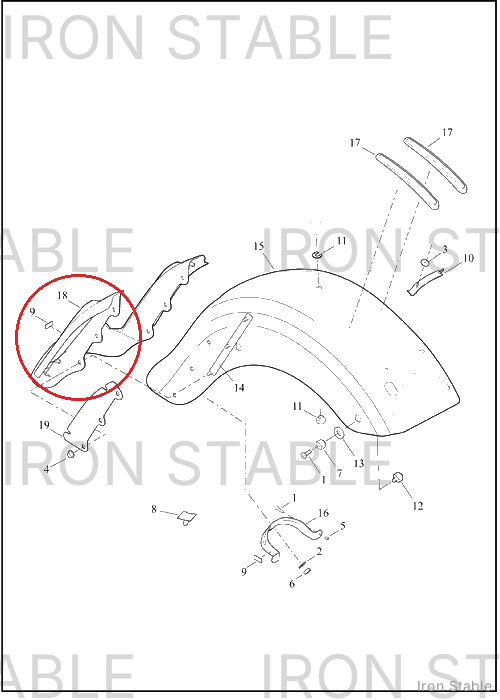 Harley-Davidson Tailsection, Fascia, Sld