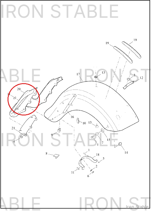 Harley-Davidson Tailsection, Fascia, Sld