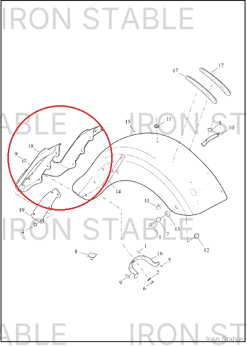 Harley-Davidson Tailsection, Fascia, Sld