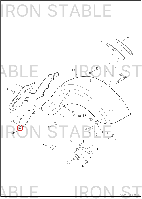 Harley-Davidson Fender, Rr, Assembly, Solid