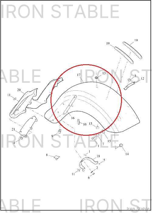Harley-Davidson Fender, Rr, Assembly, Can, Sld