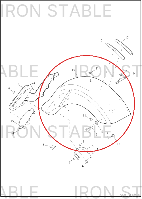 Harley-Davidson Fender, Rr, Assembly, Can, Sld