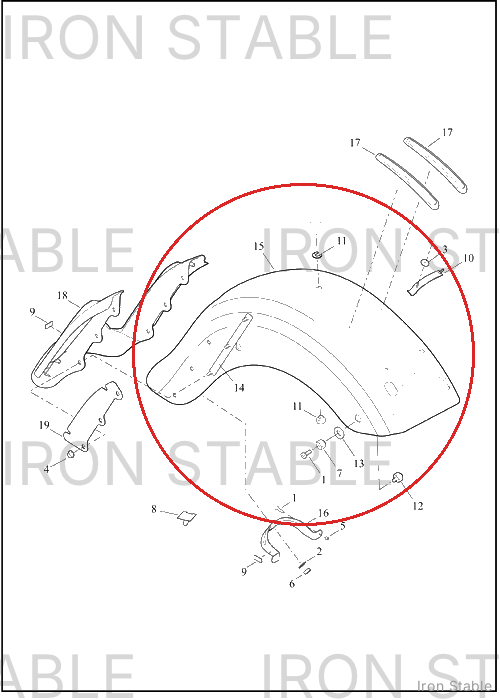 Harley-Davidson Fender, Rr, Assembly, Sld