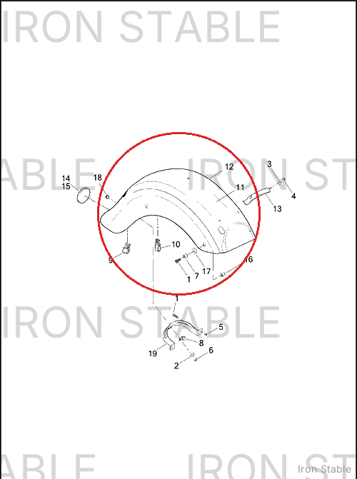 Harley-Davidson Fender Assembly, Rr, Solid