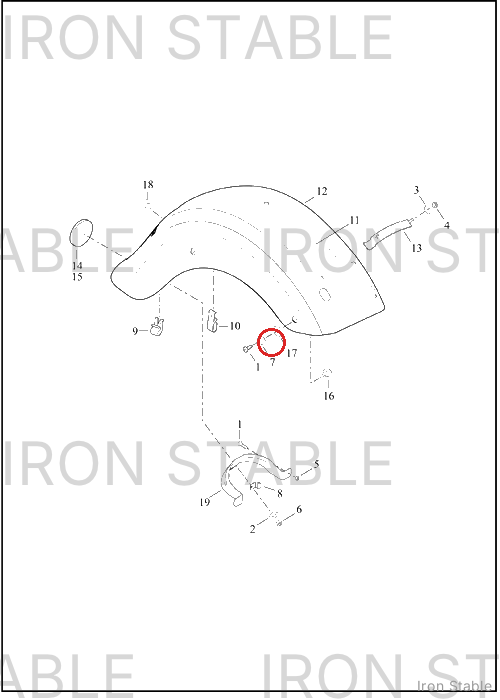 Harley-Davidson Fender, Rr, Assembly, Sld