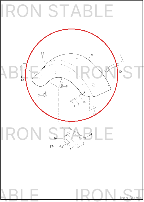 Harley-Davidson Fender, Rr, Sub-Assembly, Solid